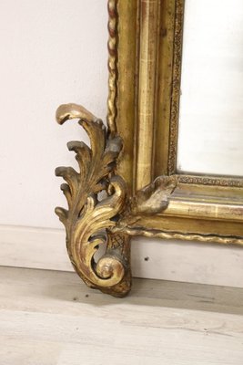 Antique Carved and Gilded Wood Wall Mirror, 1840s-DCO-1122294