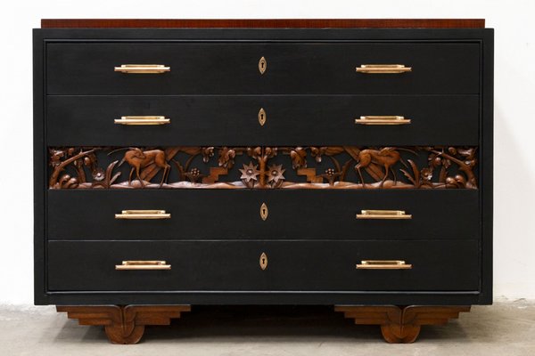 Antique Carved Dresser, 1890s-WUN-2027935