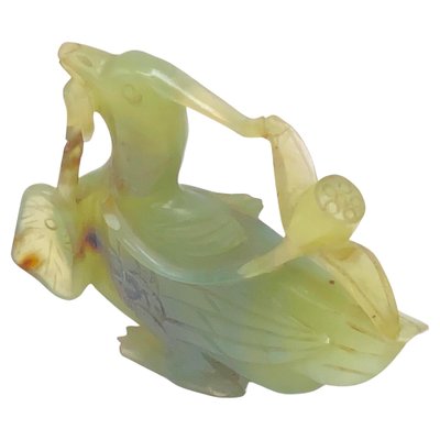 Antique Carved Jade Bird Sculpture, China, 20th-Century-UR-1320848