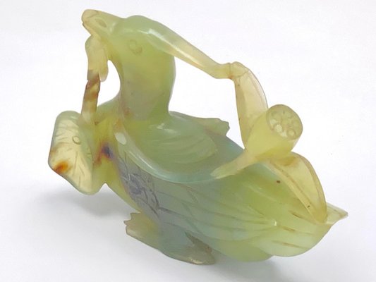 Antique Carved Jade Bird Sculpture, China, 20th-Century-UR-1320848