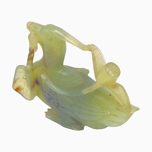 Antique Carved Jade Bird Sculpture, China, 20th-Century-UR-1320848