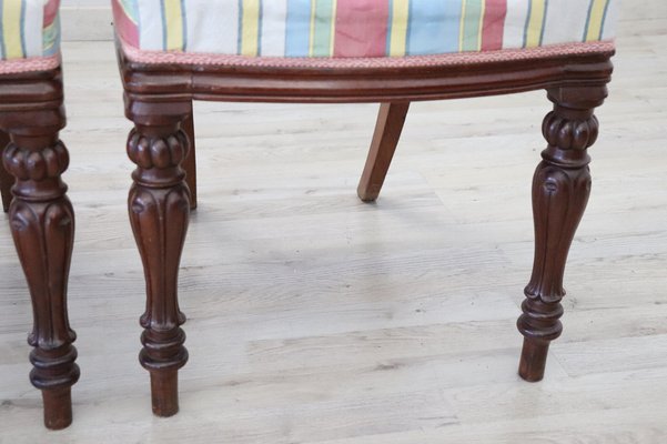 Antique Carved Mahogany Dining Chairs, Set of 4-DCO-975757