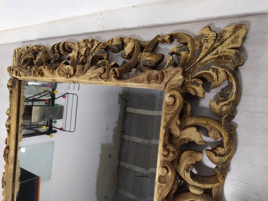 Antique Carved Oak Mirror-EAD-1187732