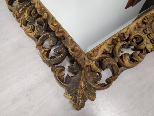 Antique Carved Oak Mirror-EAD-1187732