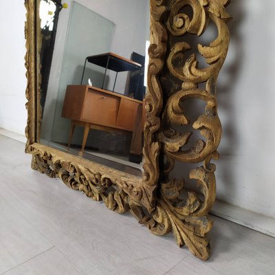 Antique Carved Oak Mirror-EAD-1187732