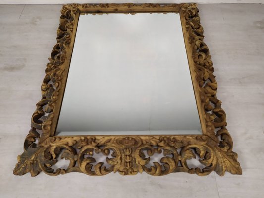 Antique Carved Oak Mirror-EAD-1187732