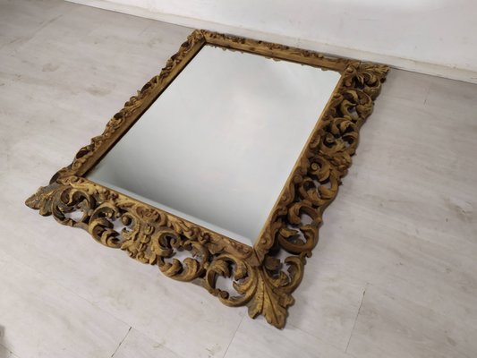 Antique Carved Oak Mirror-EAD-1187732