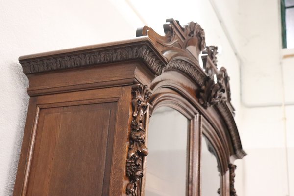 Antique Carved Oak Sideboard, 1850s-DCO-1162383