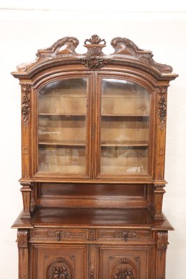 Antique Carved Oak Sideboard, 1850s-DCO-1162383