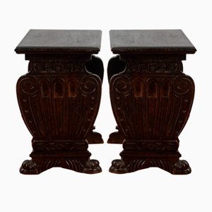 Antique Carved Stools, Set of 2-RAQ-2032805