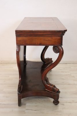 Antique Carved Walnut Console Table, 1820s-DCO-1215774