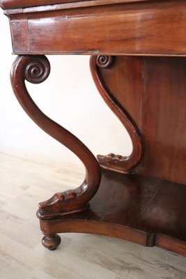 Antique Carved Walnut Console Table, 1820s-DCO-1215774