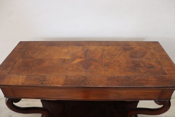 Antique Carved Walnut Console Table, 1820s-DCO-1215774