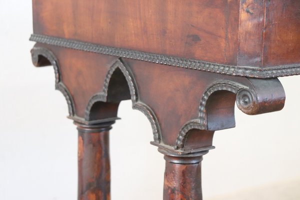 Antique Carved Walnut Desk, 1850s-DCO-864069