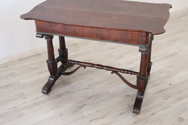 Antique Carved Walnut Desk, 1850s-DCO-864069