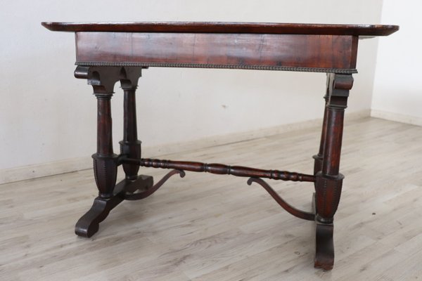 Antique Carved Walnut Desk, 1850s-DCO-864069