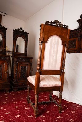 Antique Carved Walnut Dining Chairs from Sellerio Giuseppe, Set of 2-RAQ-557413