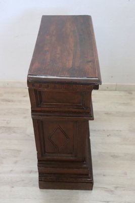 Antique Carved Walnut Nightstand, Tuscany, 1680s-DCO-1360196