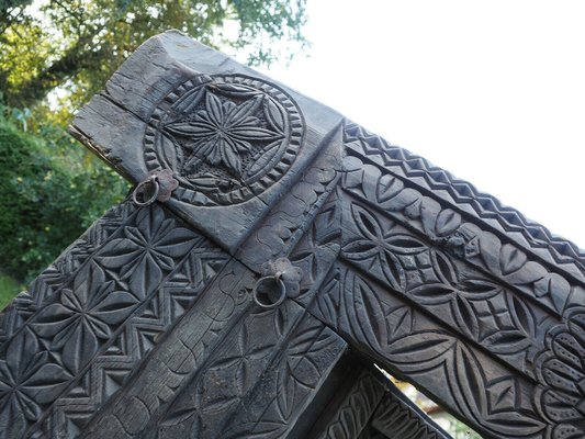 Antique Carved Wooden Door, Nuristan, Afghanistan-UZN-1404928