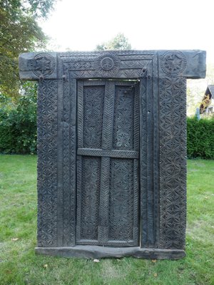 Antique Carved Wooden Door, Nuristan, Afghanistan-UZN-1404928