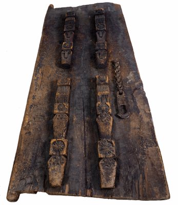 Antique Carved Wooden Door, Nuristan, Afghanistan-UZN-1404927