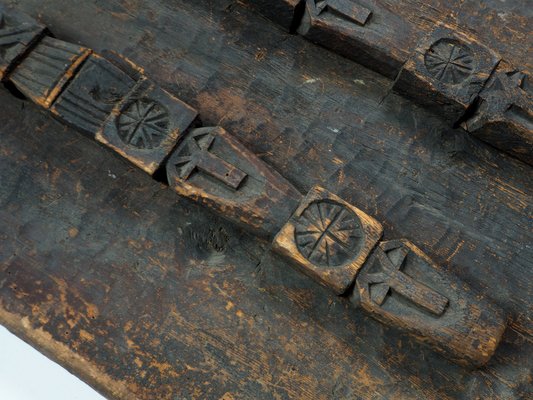 Antique Carved Wooden Door, Nuristan, Afghanistan-UZN-1404927