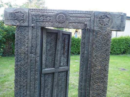 Antique Carved Wooden Door, Nuristan, Afghanistan-UZN-1404928