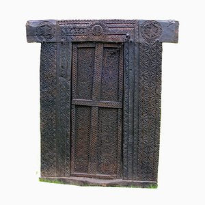 Antique Carved Wooden Door, Nuristan, Afghanistan-UZN-1404928