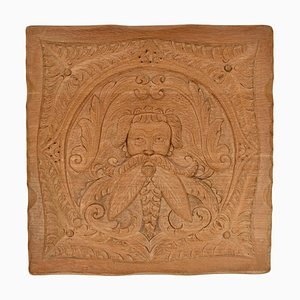 Antique Carved Wooden Wall Panel in Oak-HJP-1813479