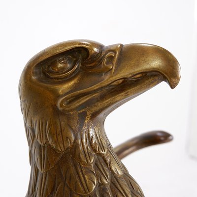 Antique Cast Bronze High Relief Eagle Lectern-NYF-2018860