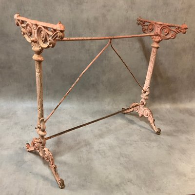 Antique Cast Iron and Marble Bistro Table, 1900s-SDV-556728