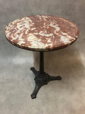 Antique Cast Iron and Marble Pedestal-SDV-801766