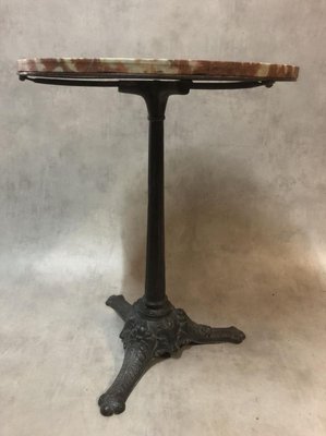 Antique Cast Iron and Marble Pedestal-SDV-801766