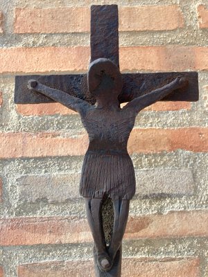 Antique Cast Iron Cross, 1890s-NOU-800718