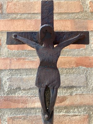 Antique Cast Iron Cross, 1890s-NOU-800718