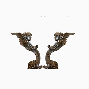 Antique Cast Iron Decorations, Set of 2-NPC-883120