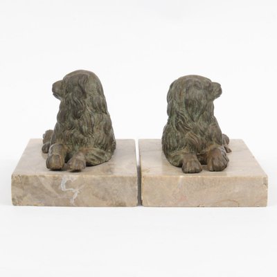 Antique Cast Iron Dog Figures, Set of 2-IXK-1332788