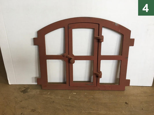 Antique Cast Iron Farmhouse Window Frame Stable with Door