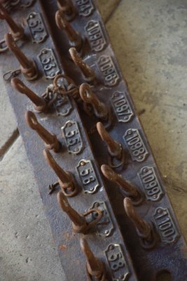 Antique Cast Iron Racks, 1900s, Set of 2-LA-1357215