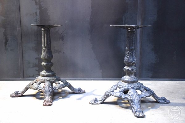 Antique Cast Iron Table Bases, Set of 2-LA-825882