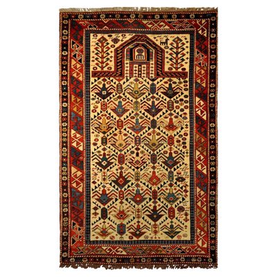 Antique Caucas Daghestan Hand Knotted Wool Rug, 1880s-WM-1447998