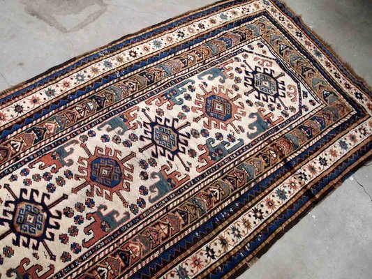 Antique Caucasian Kazak Rug, 1870s-JZV-1187528