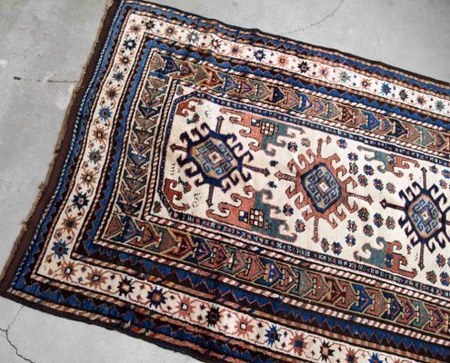 Antique Caucasian Kazak Rug, 1870s-JZV-1187528