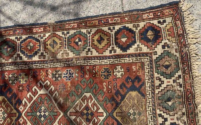 Antique Caucasian Kazak Rug, 1880s-JZV-1367136