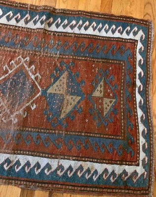 Antique Caucasian Kazak Rug, 1880s-JZV-1191311