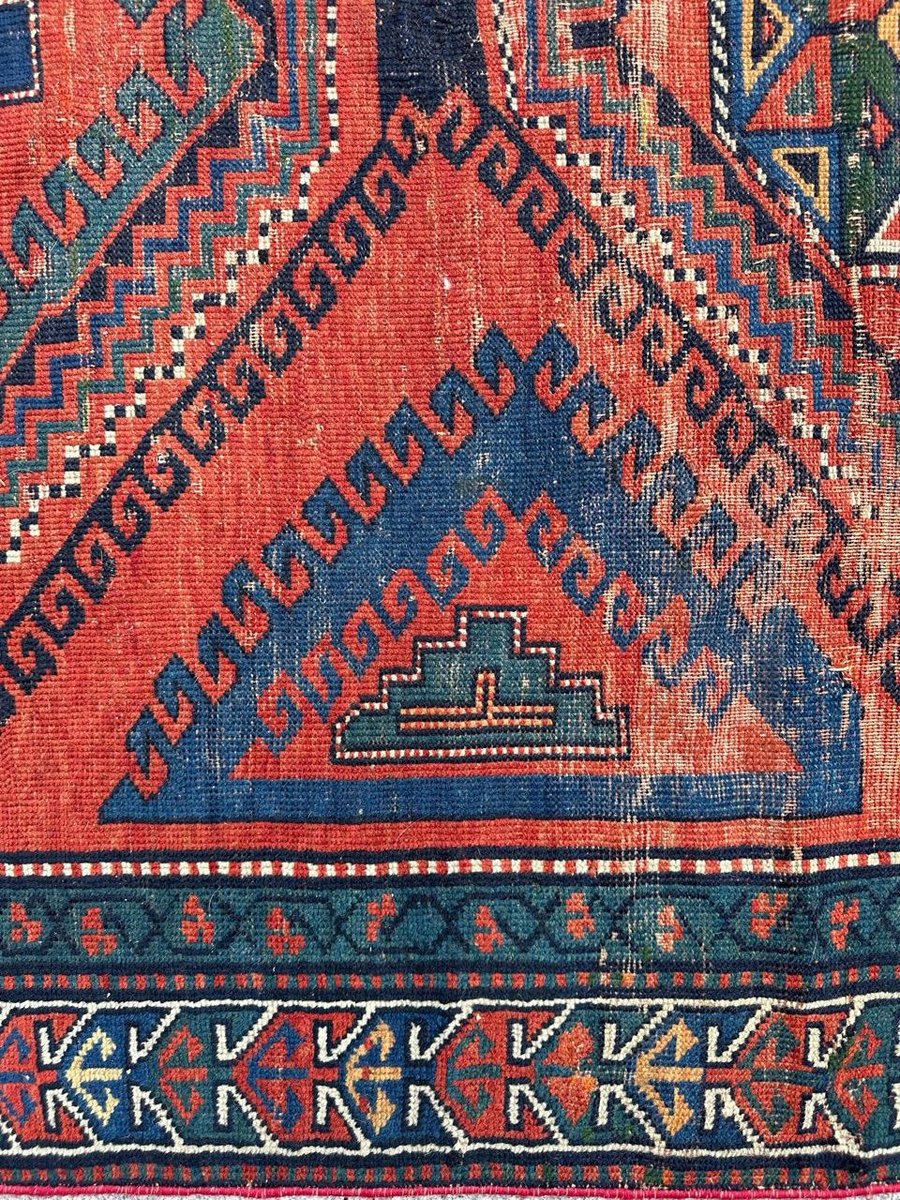 Antique Caucasian Kazak Rug, 1890s