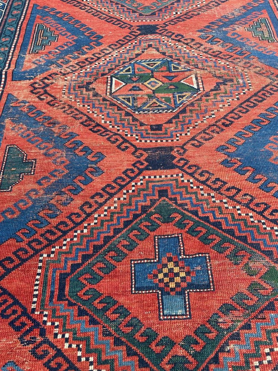 Antique Caucasian Kazak Rug, 1890s