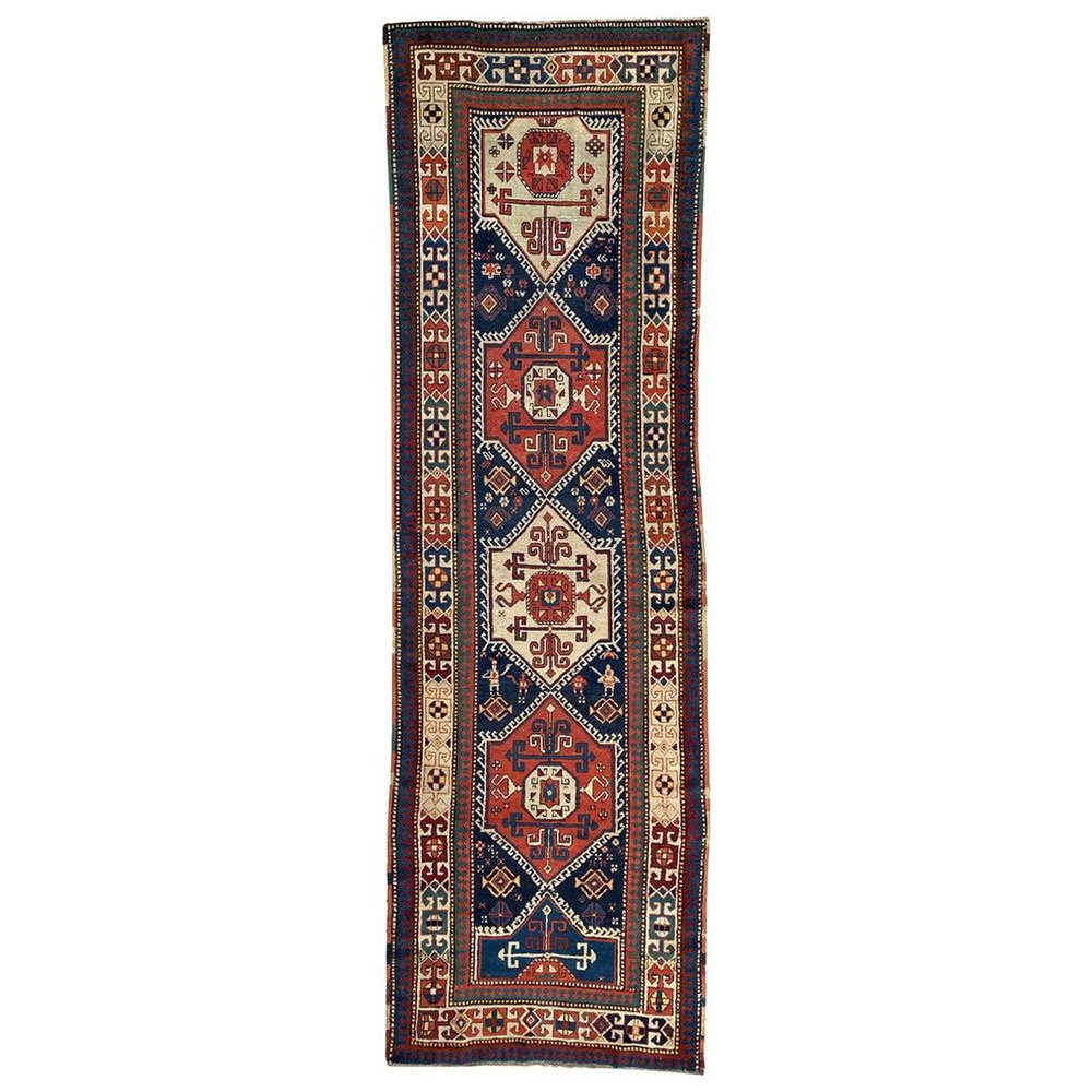 Antique Caucasian Kazak Runner