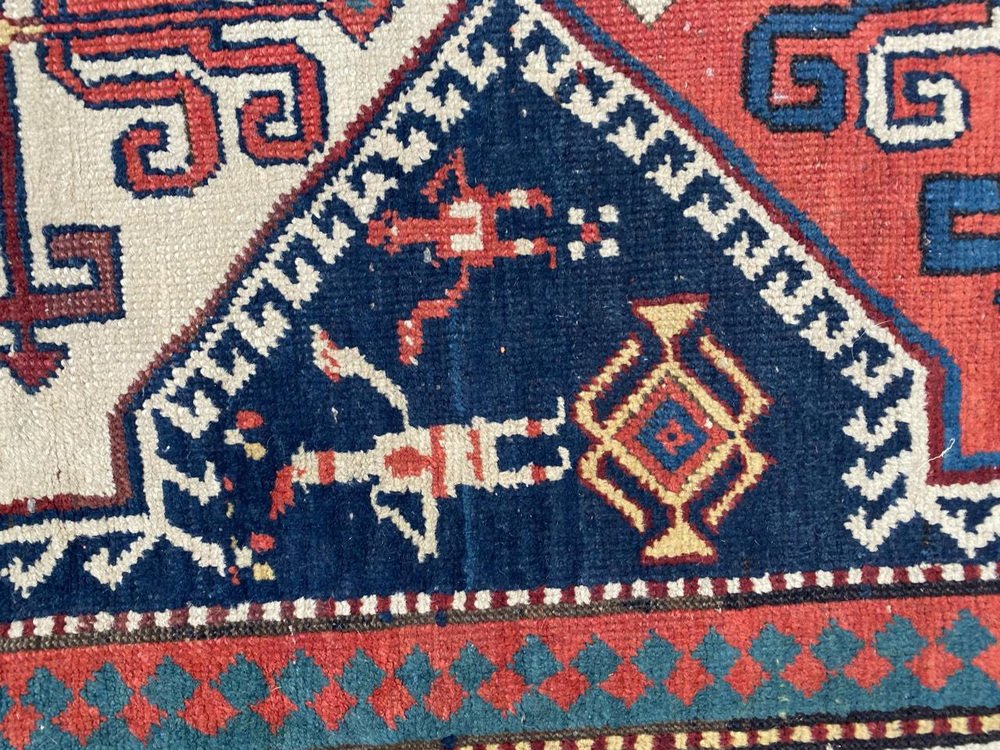 Antique Caucasian Kazak Runner