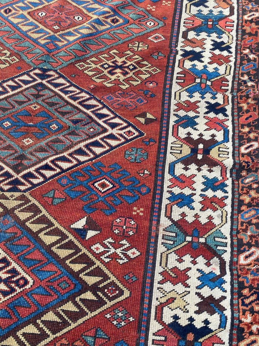 Antique Caucasian Kazak Runner